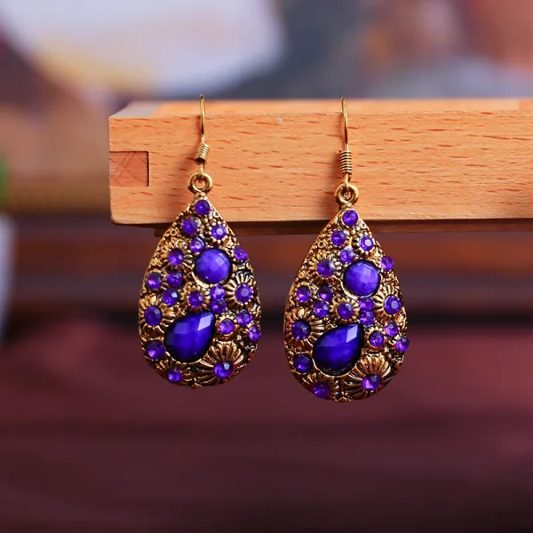 Vintage Water Drop Dangle Earrings - Image 5