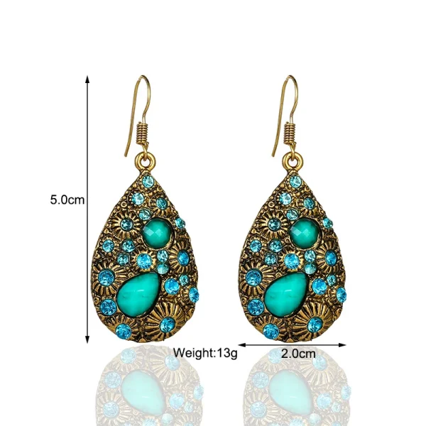 Vintage Water Drop Dangle Earrings - Image 6